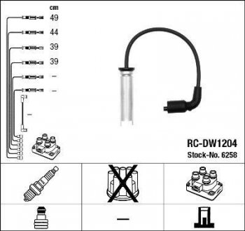 Проволока зажигания, набор NGK RCDW1204
