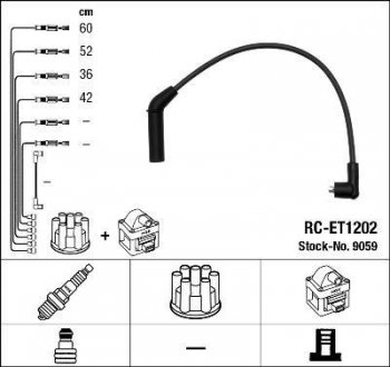 Проволока зажигания, набор NGK RCET1202 (фото 1)