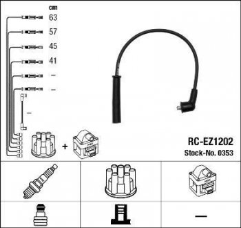 Проволока зажигания, набор NGK RCEZ1202