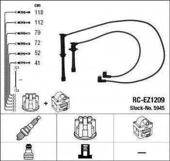 Проволока зажигания, набор NGK RCEZ1209