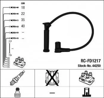 Проволока зажигания, набор NGK RCFD1217