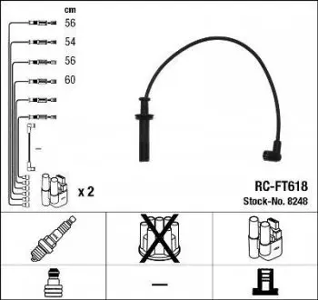 Высоковольтные провода (набор) NGK RCFT618