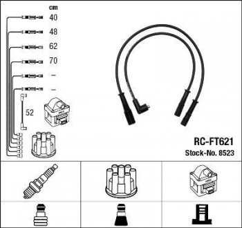 Дроти запалювання, набір NGK RCFT621