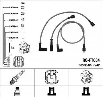 Высоковольтные провода (набор) NGK RCFT634