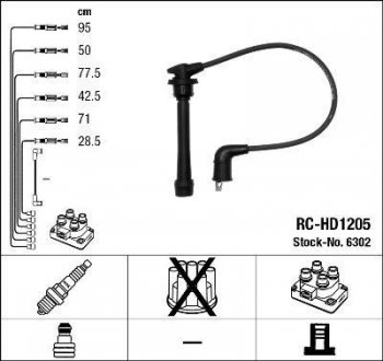 Проволока зажигания, набор NGK RCHD1205