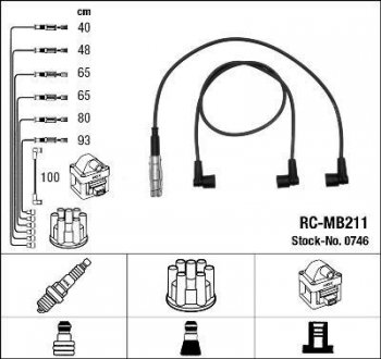 Высоковольтные провода (набор) NGK RCMB211