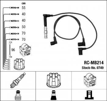 Высоковольтные провода (набор) NGK RCMB214