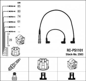 Проволока зажигания, набор NGK RCPS1101