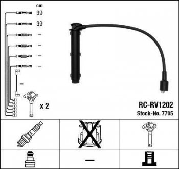 Проволока зажигания, набор NGK RCRV1202