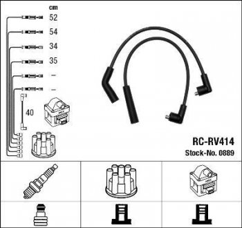 Проволока зажигания, набор NGK RCRV414