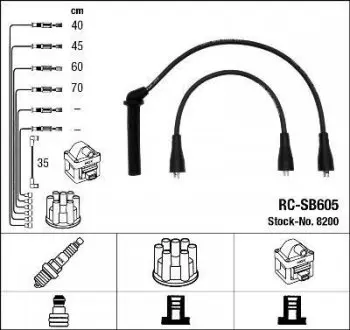Високовольтні дроти (набір) NGK RCSB605