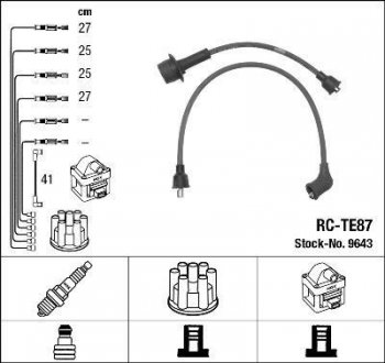 Комплект проводов зажигания NGK RCTE87 (фото 1)