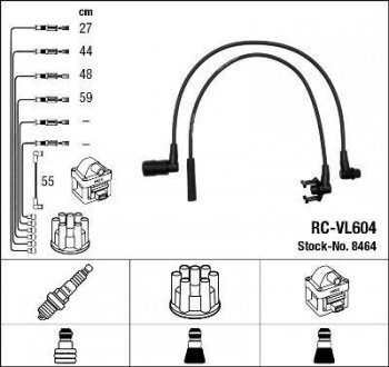 Высоковольтные провода (набор) NGK RCVL604