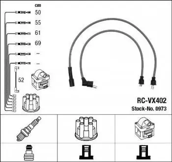 Проволока зажигания, набор NGK RCVX402
