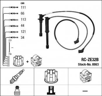 Дроти запалення, набір NGK RCZE32B