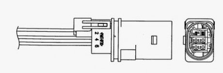 Лямбда-зонд FIAT 500L 1.3 MULTIJET 12- NGK UAA0002-FA001