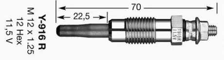 Свечи нак Y-916R Mersedes --95 NGK Y916R