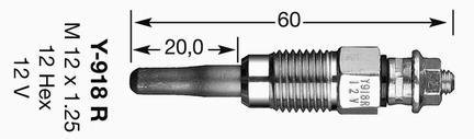 Свечи нак Y-918R=Y-901R VW,AUDI --96 NGK Y918R