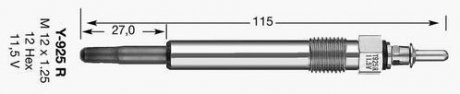 Свічки нак Y-925R Mers C--.E--,93-- NGK Y925R
