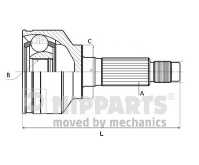 Шарнирный набор, приводной вал NIPPARTS J2827008