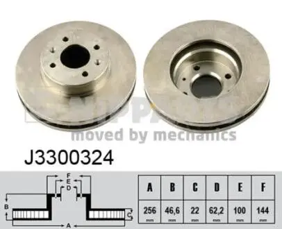 Диск гальмівний NIPPARTS J3300324