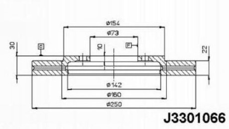 Тормозной диск NIPPARTS J3301066