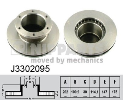 Тормозной диск NIPPARTS J3302095 (фото 1)