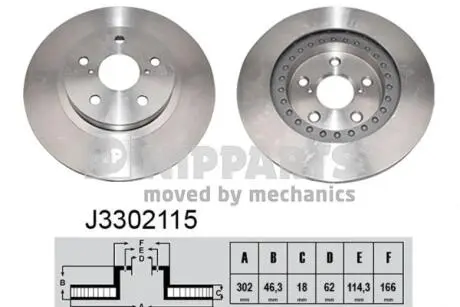 Тормозной диск NIPPARTS J3302115