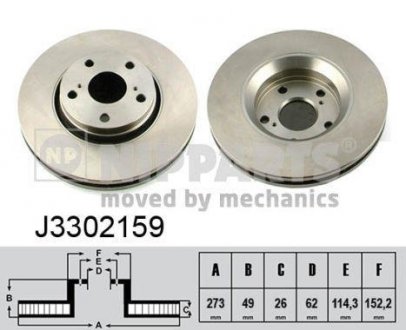 Тормозной диск NIPPARTS J3302159