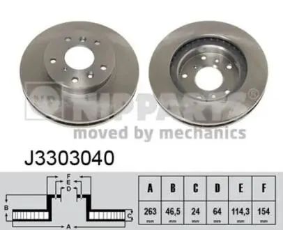 Тормозной диск NIPPARTS J3303040
