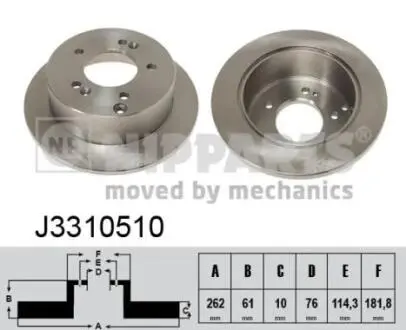 Тормозной диск NIPPARTS J3310510