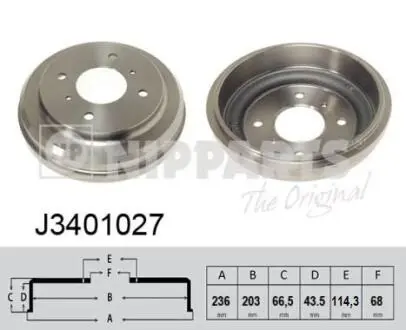 Тормозной барабан NIPPARTS J3401027
