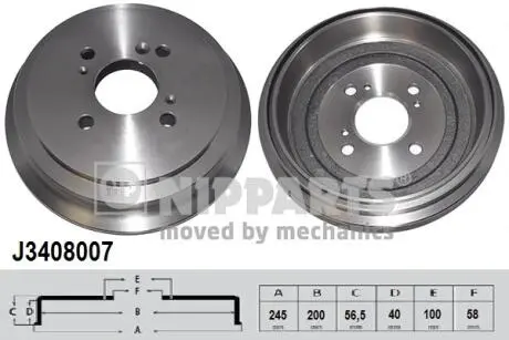 Гальмівний барабан NIPPARTS J3408007