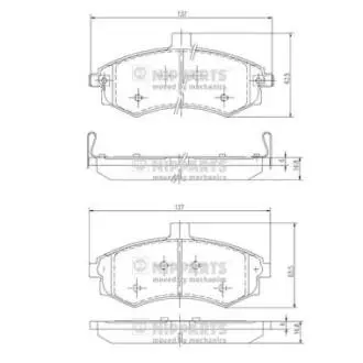 Гальмівні колодки NIPPARTS J3600535