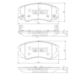 Гальмівні колодки NIPPARTS J3600541