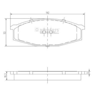 Гальмівні колодки, дискове гальмо (набір) NIPPARTS J3601034