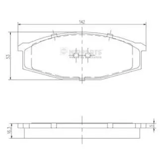 Гальмівні колодки, дискове гальмо (набір) NIPPARTS J3601034
