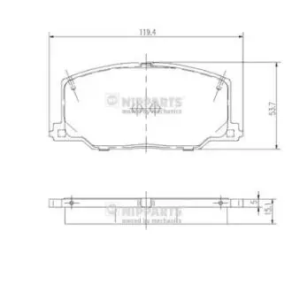 Тормозные колодки NIPPARTS J3602037
