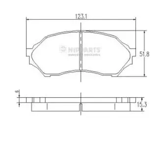 Гальмівні колодки, дискове гальмо (набір) NIPPARTS J3603047