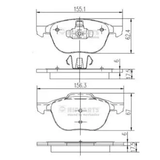 Тормозные колодки NIPPARTS J3603063
