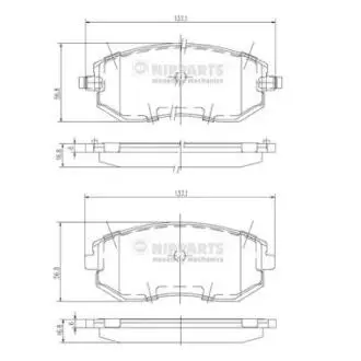Гальмівні колодки NIPPARTS J3607015