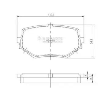 Тормозные колодки, дисковый тормоз.) NIPPARTS J3608017