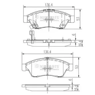 Гальмівні колодки NIPPARTS J3608024