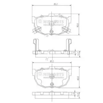 Гальмівні колодки NIPPARTS J3610505