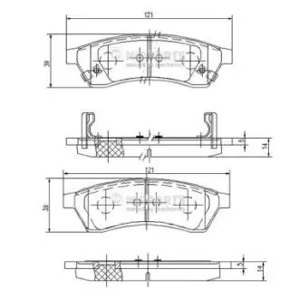 Гальмівні колодки NIPPARTS J3610904