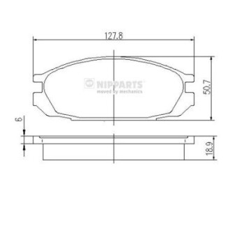 Гальмівні колодки, дискове гальмо (набір) NIPPARTS J3611032