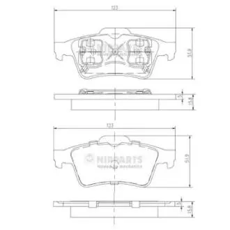 Тормозные колодки NIPPARTS J3611045