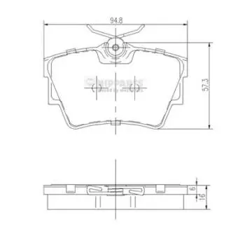 Тормозные колодки NIPPARTS J3611047