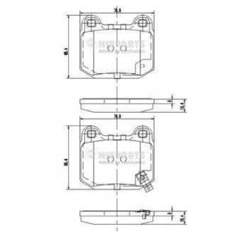 Комплект тормозных колодок, дисковый тормоз NIPPARTS J3611049