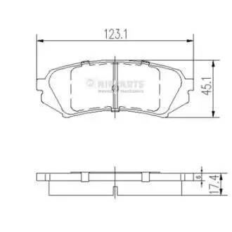 Тормозные колодки NIPPARTS J3612022